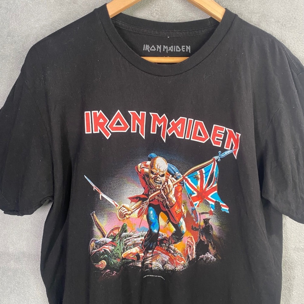 Iron Maiden The Trooper Graphic T-Shirt Mens Large Band Tee Goth Grunge - Picture 3 of 6